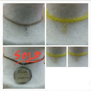 Bundle 2 Pendant Chokers(Free Crochet\Suede Chain)